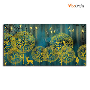 Golden birds Canvas Wall Painting