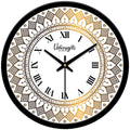 Golden Royal Pattern Designer Wall Clock