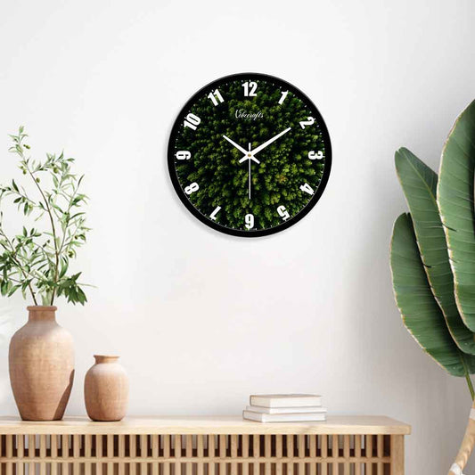 Green Trees Printed Designer Wall Clock