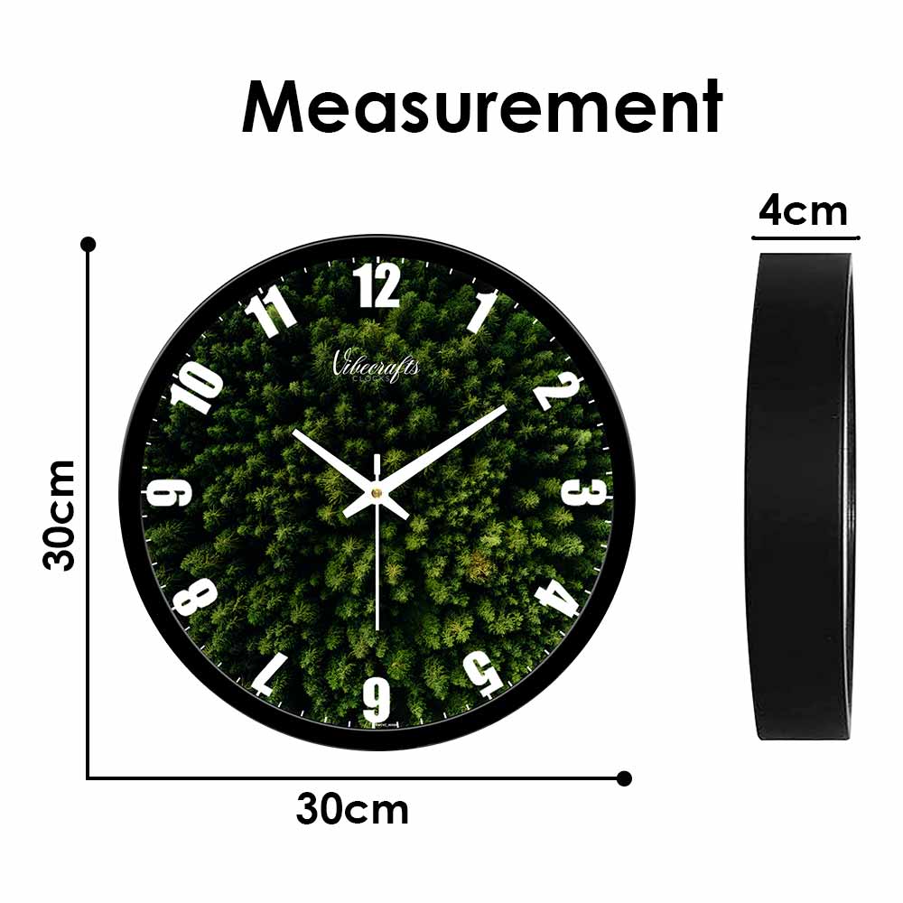 Green Trees Printed Designer Wall Clock