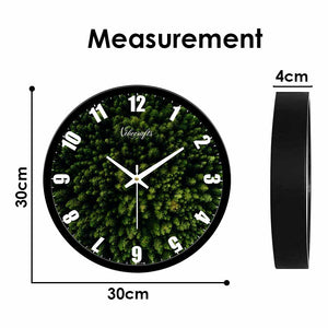 Green Trees Printed Designer Wall Clock