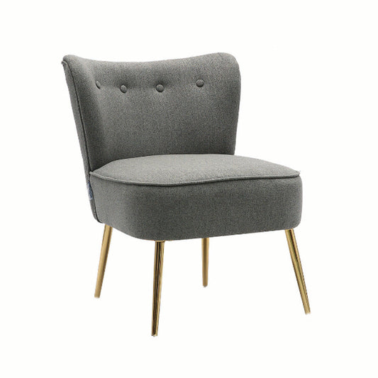 Grey Deep Cushioning Classic Velvet Accent Chair