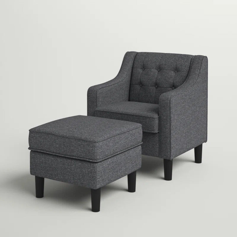 Classic Lounge Accent Chair with Ottoman