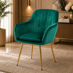 High Tufted Back Luxury Green Premium Lounge Chair
