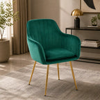 High Tufted Back Luxury Green Premium Lounge Chair