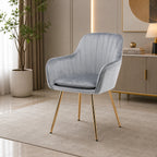 High Tufted Back Luxury Grey Comfy Lounge Chair