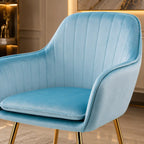 High Tufted Back Luxury Sky Blue Comfy Lounge Chair