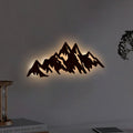 Himalayan Mountain Backlit Wooden Wall Art 