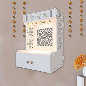 White Wooden Wall Hanging Temple