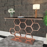  Finish Metal Console Table for Home Decor