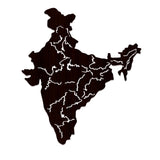 India Map Backlit Wooden Wall Decor 