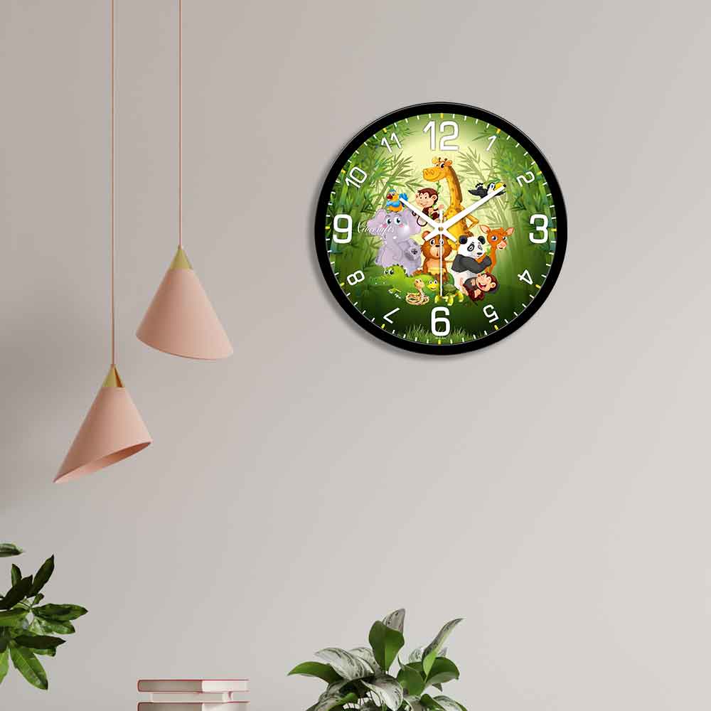 Green Colour Wall Clock