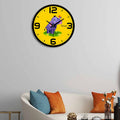 Yellow Printed Wall Clock