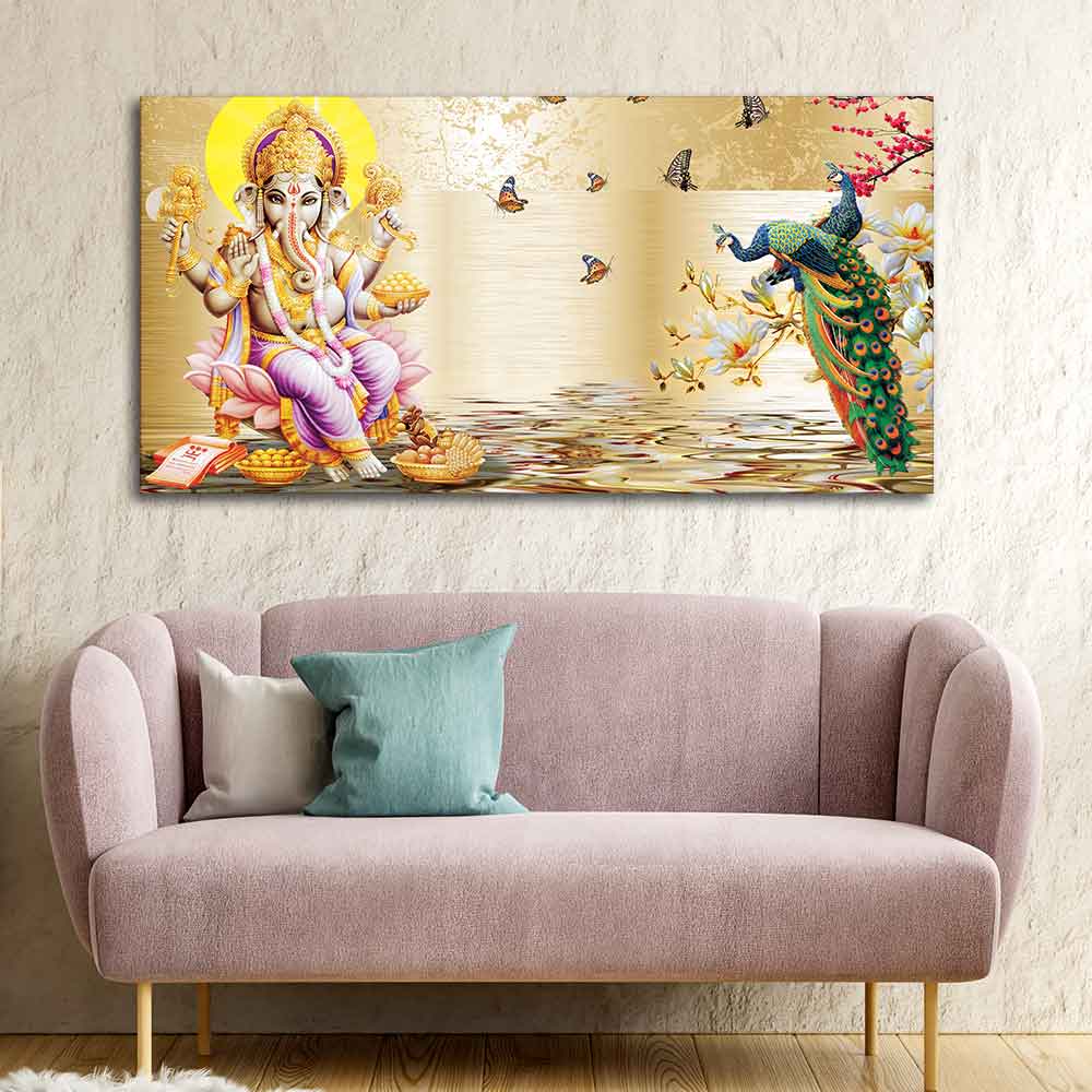 Peacocks Canvas Wall Painting