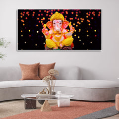 Lord Ganesha Sculpture Canvas Wall Painting