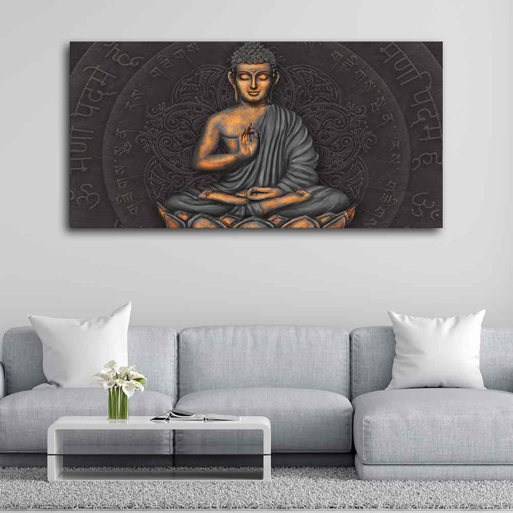 Buddha Meditating Wall Painting