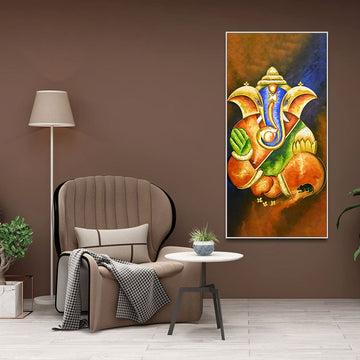 Ganesha Canvas Wall Painting