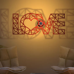 Love Text Design Shadow Lamp