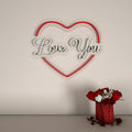 Text in Heart Design Neon LED Light