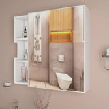 Luxurious Classic Wooden Bathroom Cabinet with 3 Open Shelves