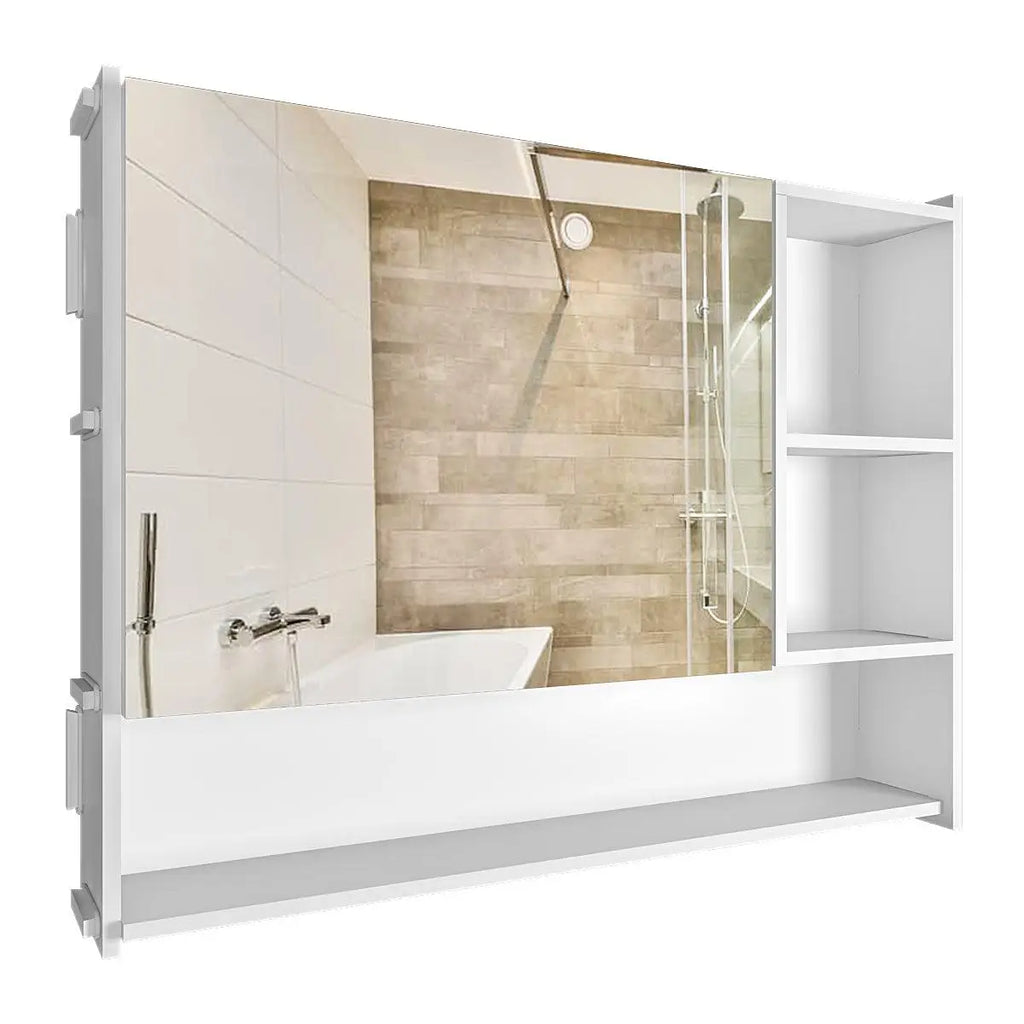 Luxurious Elegant Designer Large Bathroom Mirror Cabinet with 5 Spacio