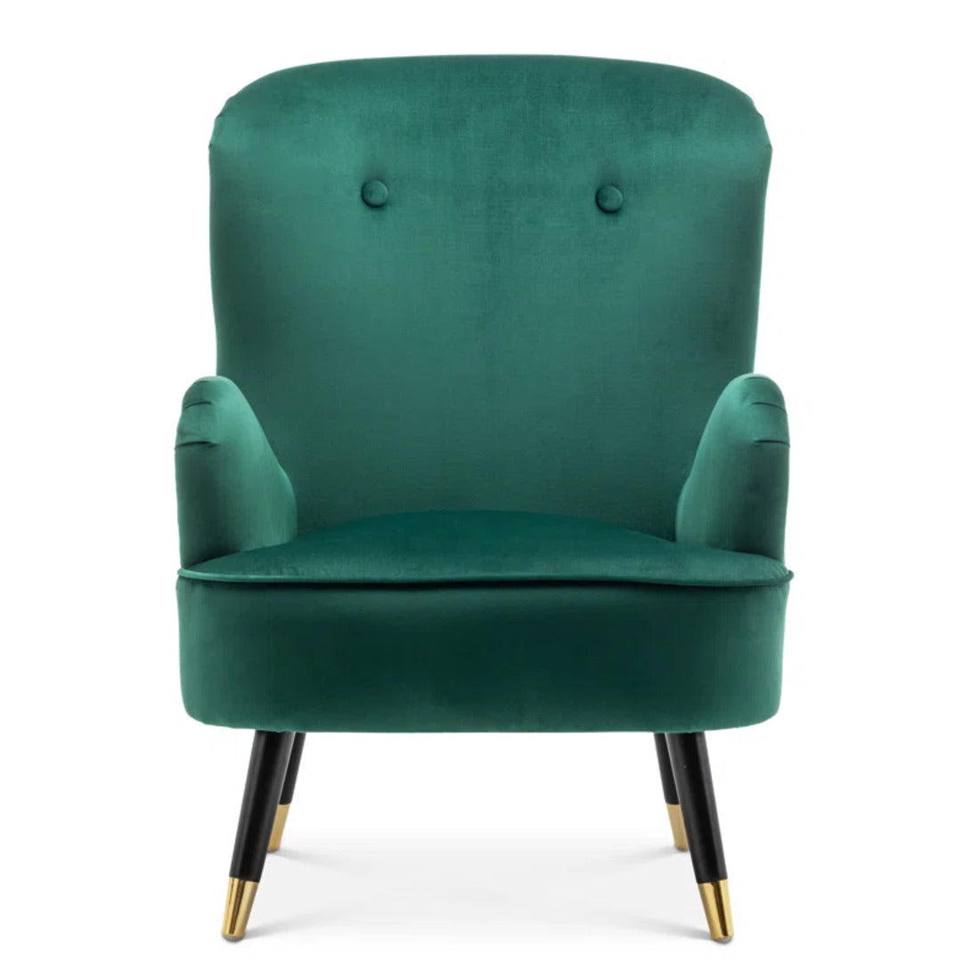 Velvet Lounge Chair with Ottoman