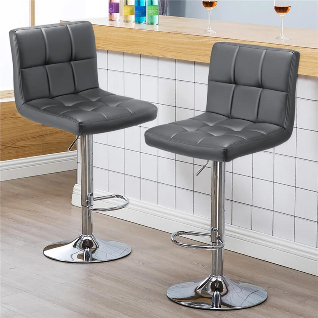 Grey Color Bar Stool 