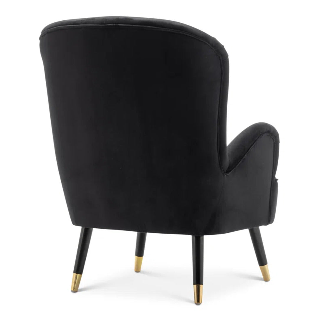 Velvet Lounge Chair with Ottoman