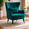 Luxury Emerald Chic Tufted Sofa Lounge Chair with Cushion