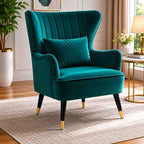 Luxury Emerald Chic Tufted Sofa Lounge Chair with Cushion