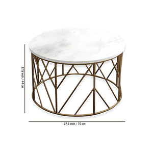 Luxury Metal Designer Center Table with White Marble