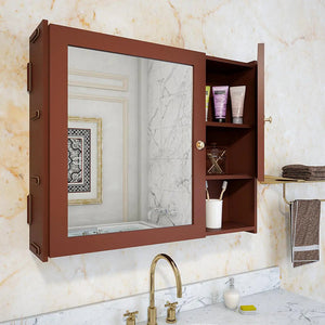 Luxury Stylish Wooden Bathroom Storage Cabinet 