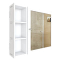 Wooden Bathroom Cabinet with 5 Spacious Shelves with White Finish