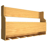 Wall Mounted Mini Bar Shelf in Light Oak Finish