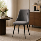 Minimalist Design Grey Velvet Dining Chair