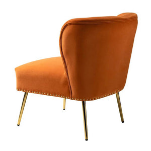 Orange Velvet Lounge Chairs