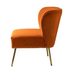  Orange Velvet Lounge Chairs Set Of 2