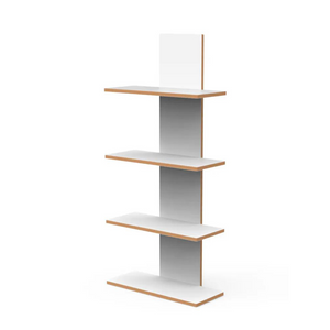 Minimalist Design Wooden Wall Shelf with White Finish