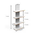 Minimalist Design Wooden Wall Shelf with White Finish