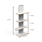 Minimalist Design Wooden Wall Shelf with White Finish