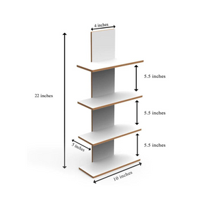 Minimalist Design Wooden Wall Shelf with White Finish