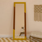 Minimalist Floor Mirror with Golden Edge
