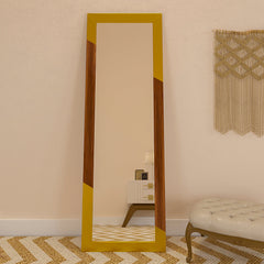 Minimalist Floor Mirror with Golden Edge