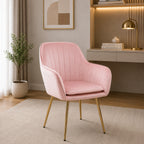 Minimalist High Tufted Back Luxury Baby Pink Sofa Lounge Chair