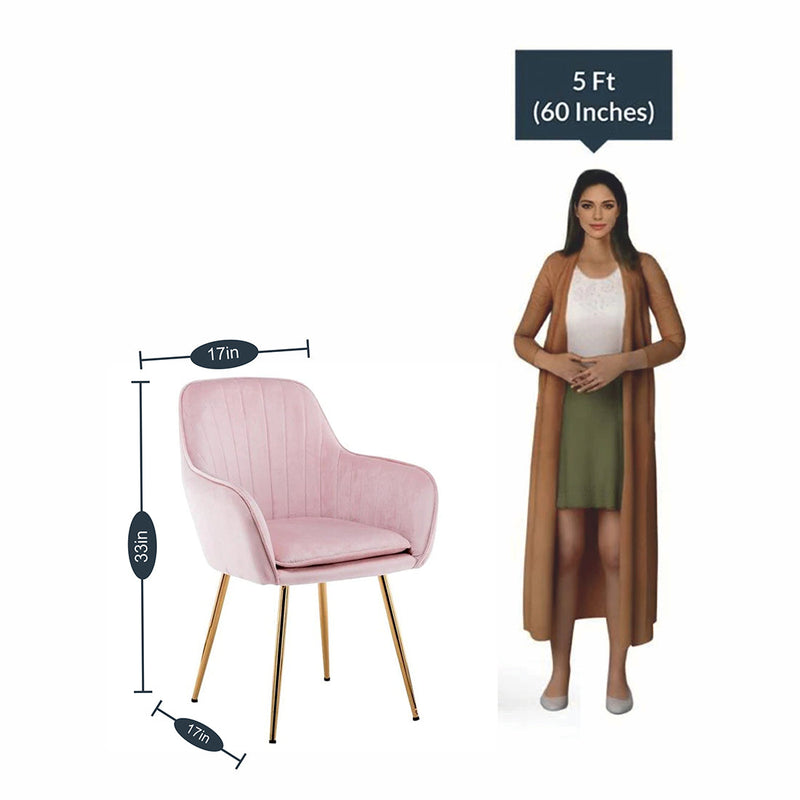 High Tufted Back Luxury Baby Pink Sofa Lounge Chair