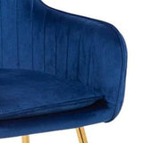 High Tufted Back Luxury Blue Sofa Lounge Chair