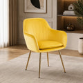 Minimalist High Tufted Back Luxury Yellow Sofa Lounge Chair