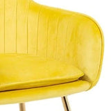 Back Luxury Yellow Sofa Lounge Chair