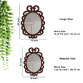  Oval Shape Wooden Wall Mirror