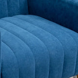 Comfortable Luxurious Blue Sofa Lounge Chair